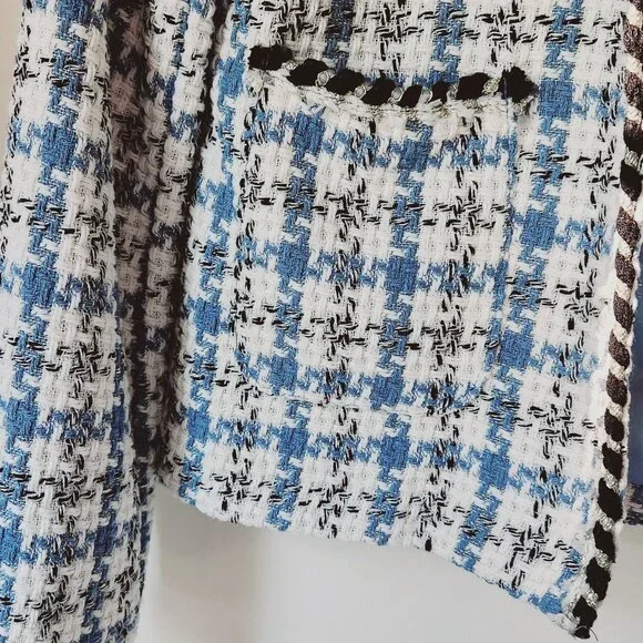 π NEW Collection ITALY Italian Open Blazer Jacket Blue Black White Gold Blue M - Picture 4 of 14